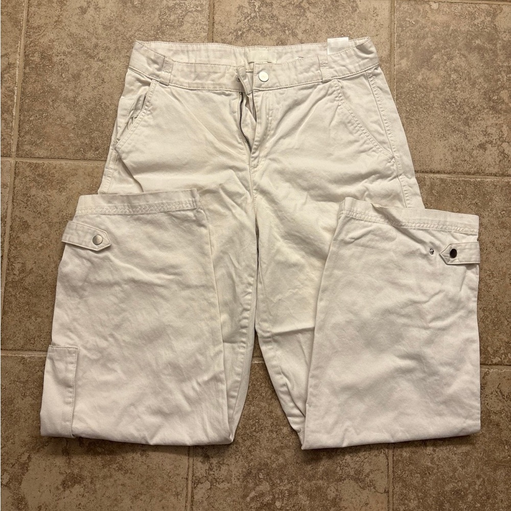 Women’s Casual Cargo Pants - white